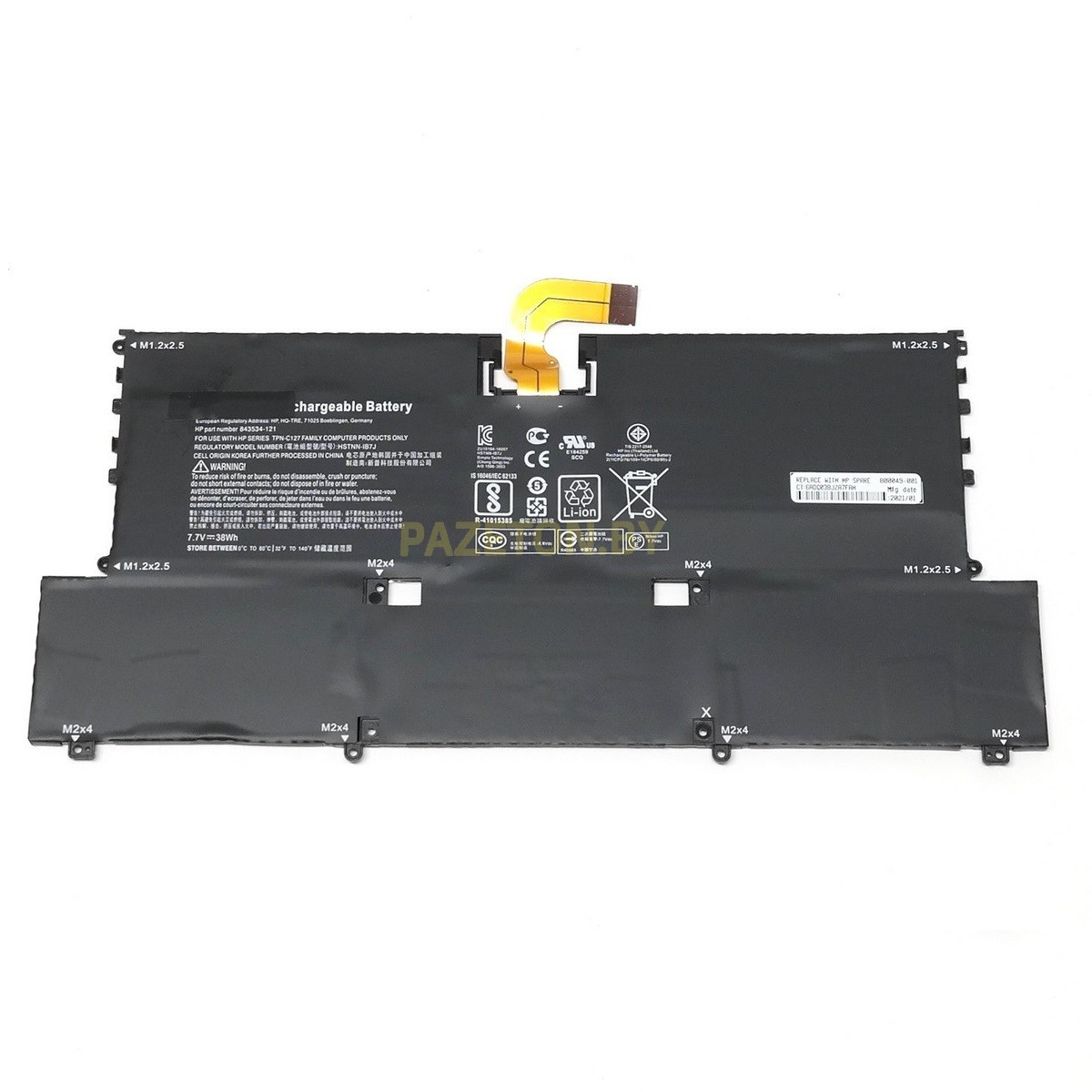 Батарея для ноутбука HP TPN-C127 li-pol 7,7v 38wh черный