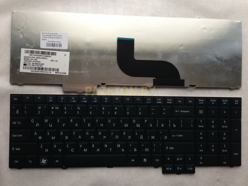 Клавиатура для ноутбука Acer Travelmate 5760 5760G 5760Z 5760ZG 6595TG черная и других моделей ноутбуков
