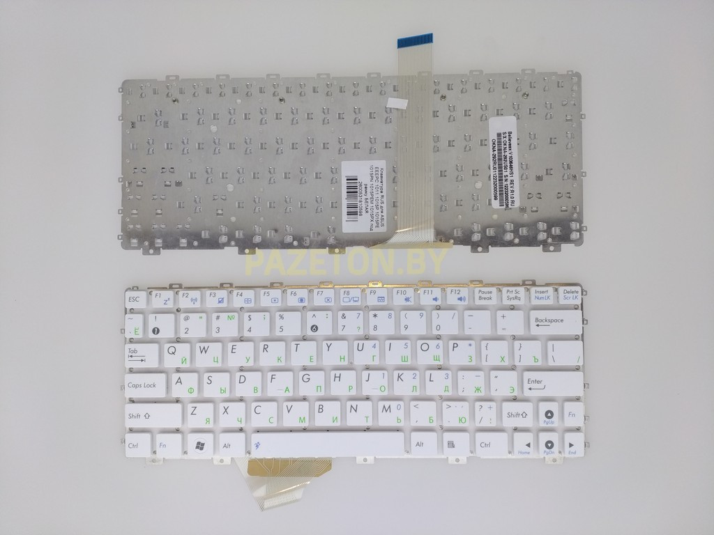 Клавиатура для ноутбука ASUS EEEPC 1011 1015 под рамку БЕЛАЯ и других моделей ноутбуков
