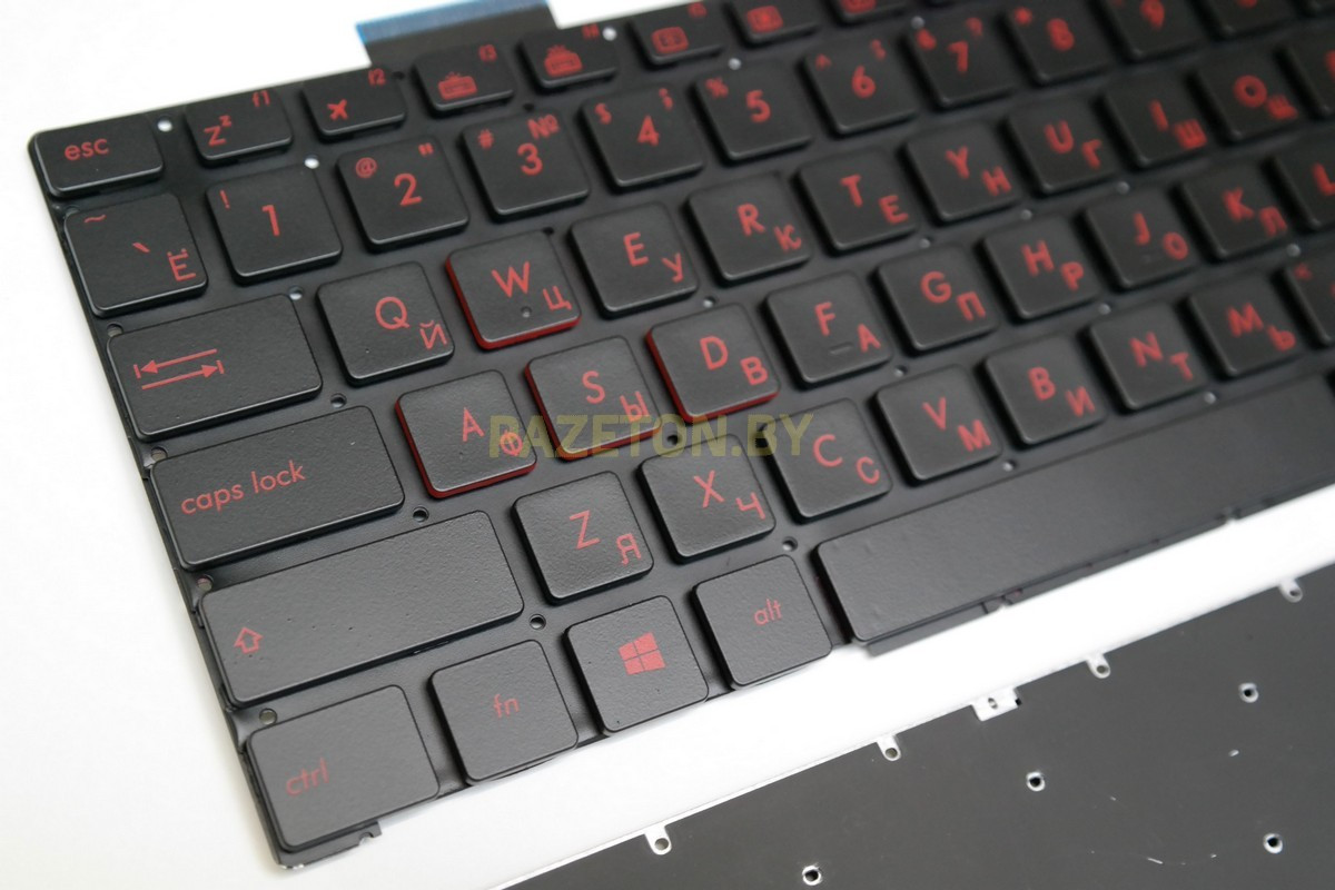 Клавиатура для ноутбука Asus G551 G771 GL552 GL752 черная подсветка красная - фото 2 - id-p130184948