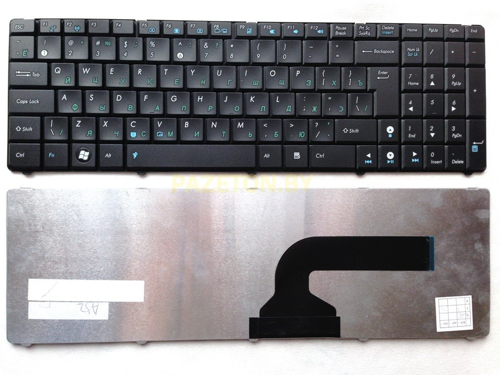 Клавиатура для ноутбука Asus K52 N71 G60 G60J G72 G51 G73 без рамки и других моделей ноутбуков