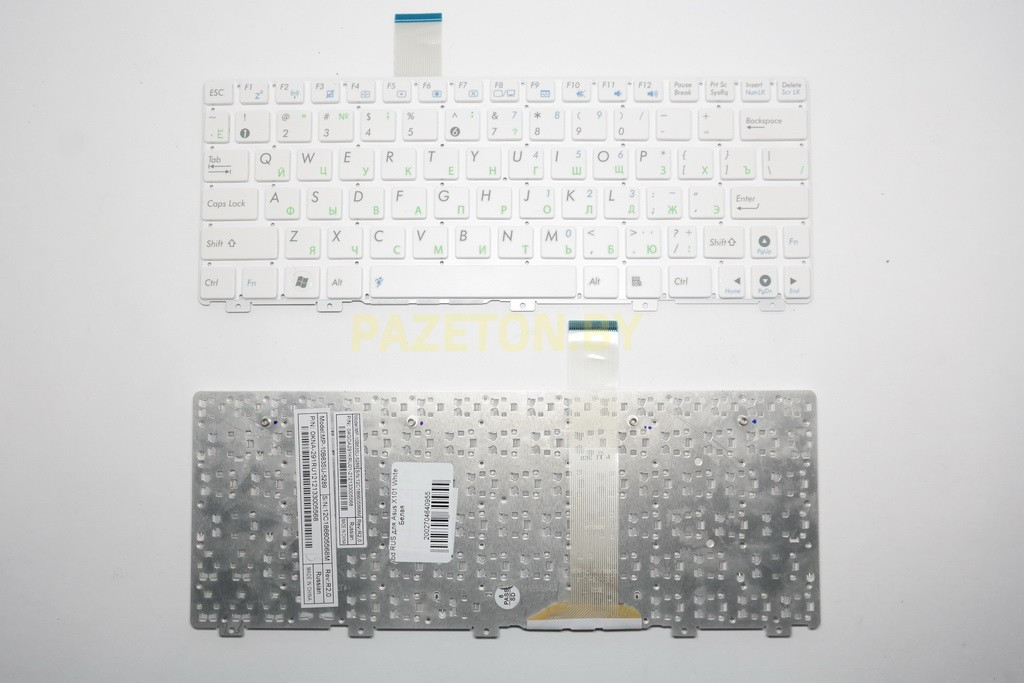 Клавиатура для ноутбука Asus X101 белая Белая и других моделей ноутбуков