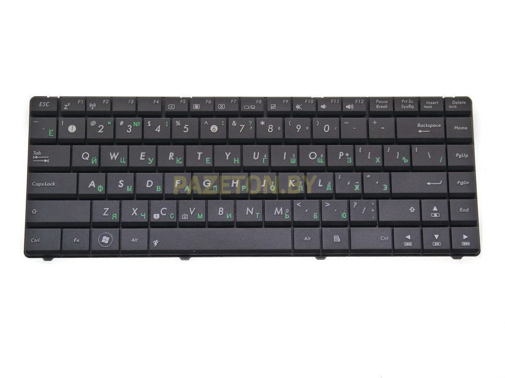 Клавиатура для ноутбука Asus X43B X43BR X43BY X43U K43BY K43U X43BE K43BE K43T на 2 болта - фото 2 - id-p126694657