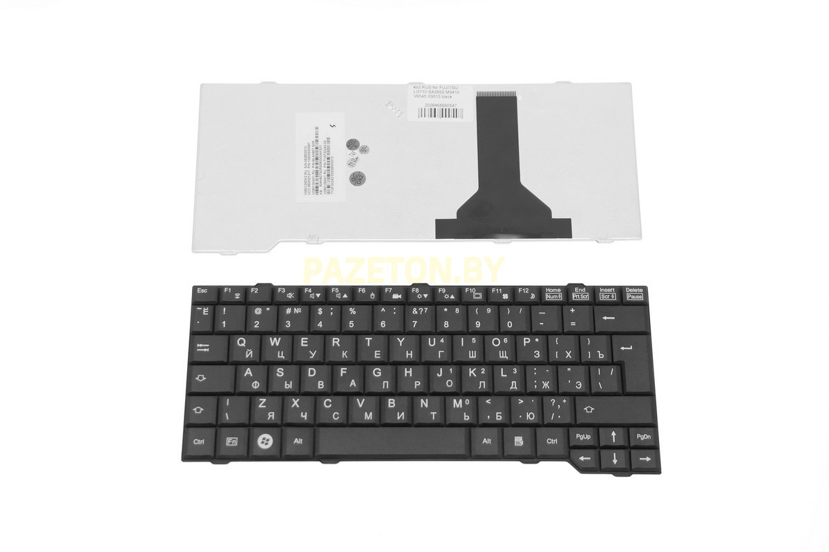 Клавиатура для ноутбука FUJITSU LI3710 SA3650 M9410 V6545 X9515 черная и других моделей ноутбуков - фото 1 - id-p94238886