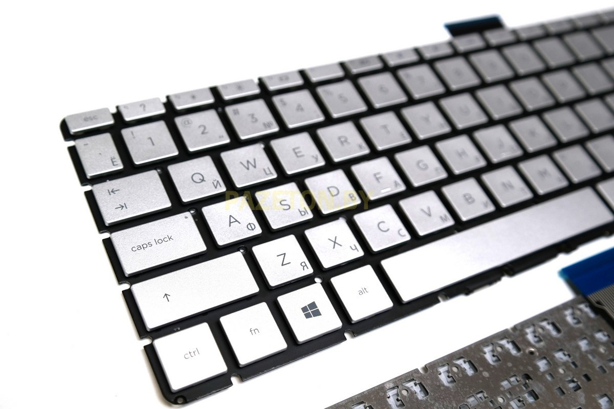 Клавиатура для ноутбука HP 15-bs 250G6 17G-BR small enter Серебристая - фото 2 - id-p130184962