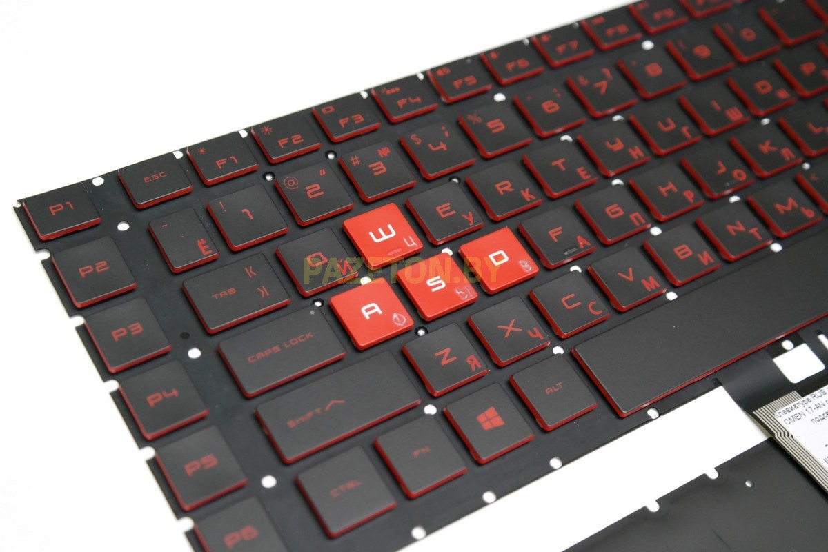 Клавиатура для ноутбука HP OMEN 17-AN красная подсветка - фото 3 - id-p130184968