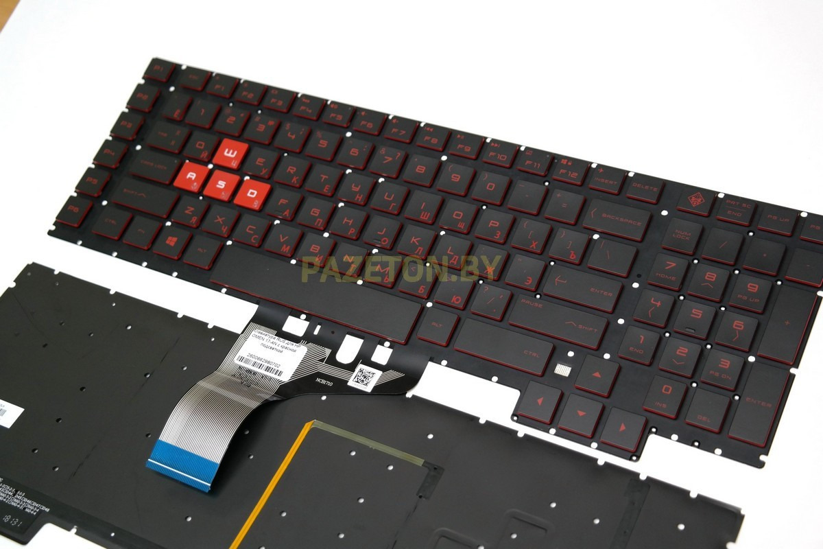 Клавиатура для ноутбука HP OMEN 17-AN красная подсветка - фото 4 - id-p130184968