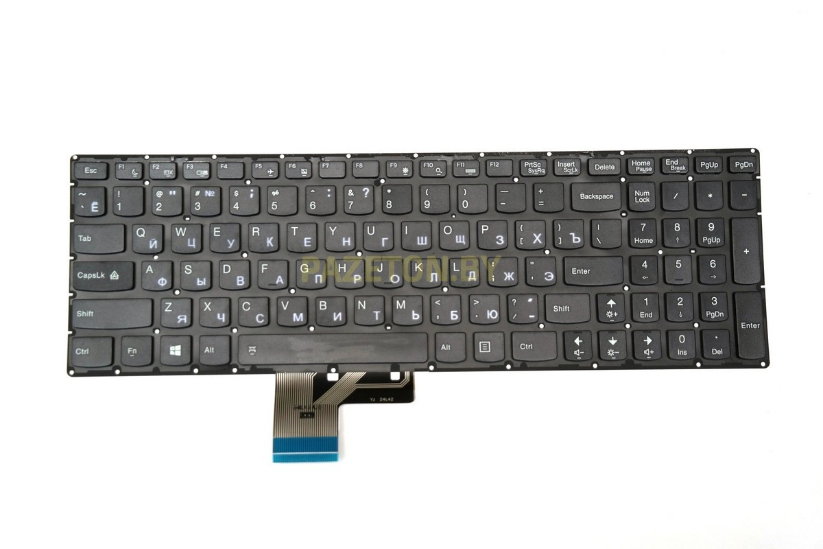 Клавиатура для ноутбука LENOVO Y50-70 Черная - фото 4 - id-p130184976