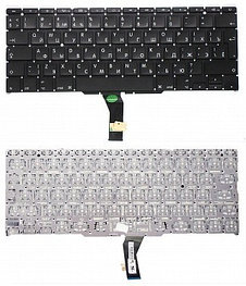 Клавиатура для ноутбука Apple MacBook A1370 черная, большой Enter