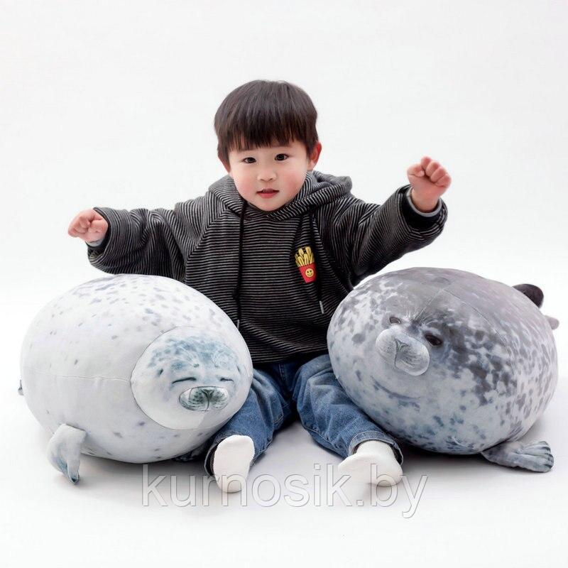 Мягкая игрушка Тюлень 45 см плюшевый 3D игрушка подушка - фото 7 - id-p167556401