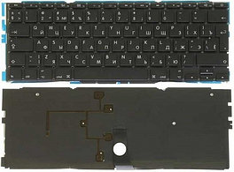 Клавиатура для ноутбука Apple MacBook  A1465 черная, большой Enter, с подсветкой