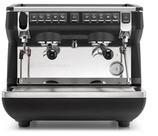 Кофемашина рожковая NUOVA SIMONELLI APPIA LIFE COMPACT 2GR V 220V высокая группа автомат черная - фото 1 - id-p167558224