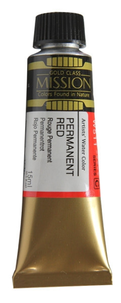Акварельная краска Mission Gold, permanent red, 15 мл