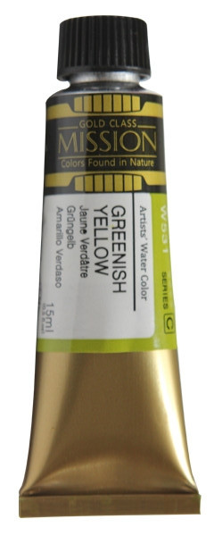 Акварельная краска Mission Gold, greenish yellow, 15 мл