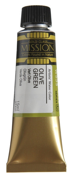 Акварельная краска Mission Gold, olive green, 15 мл