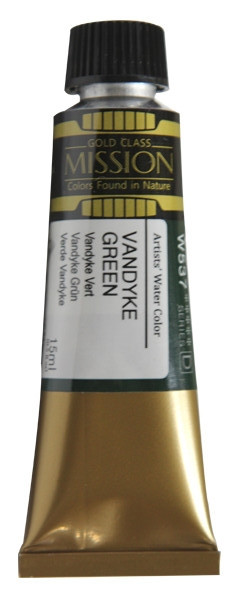 Акварельная краска Mission Gold, van dyke green, 15 мл