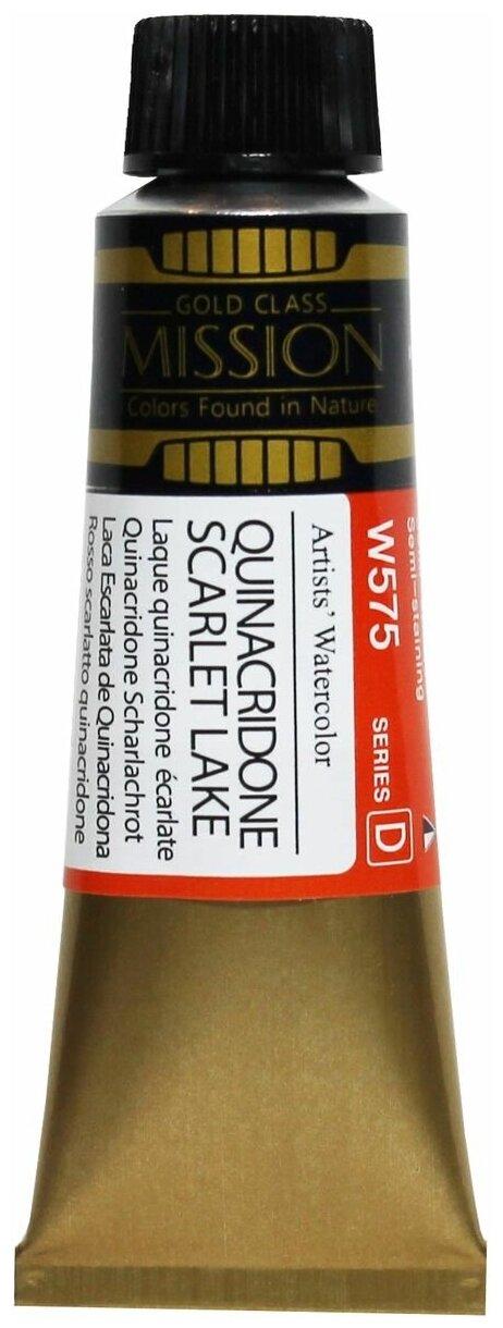 Акварельная краска Mission Gold, quinacridone scarlet lake, 15 мл