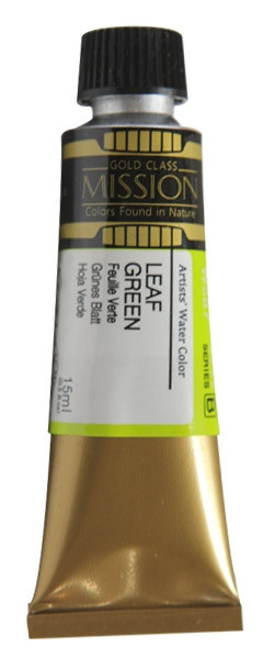Акварельная краска Mission Gold, leaf green, 15 мл