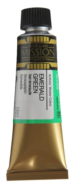 Акварельная краска Mission Gold, emerald green, 15 мл, фото 1