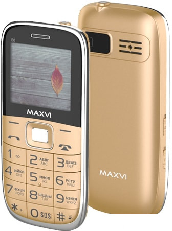 Мобильный телефон Maxvi B6 (золотистый) - фото 1 - id-p167559778
