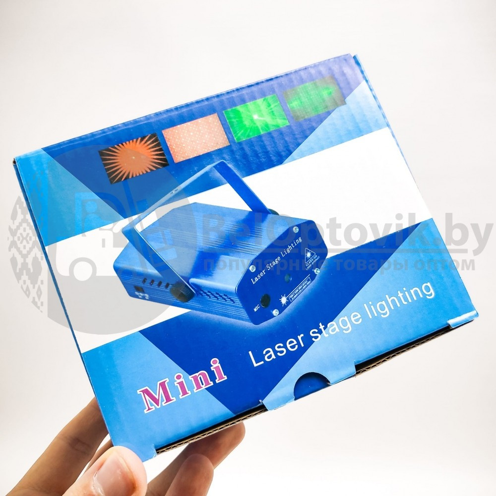 Галографический лазерный Mini проектор Звездное небо Laser Stage Laser Lighting, регулируемые скорость и - фото 6 - id-p93849781