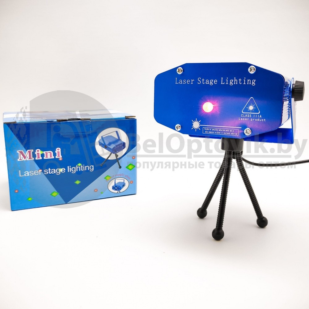 Галографический лазерный Mini проектор Звездное небо Laser Stage Laser Lighting, регулируемые скорость и - фото 9 - id-p93849781