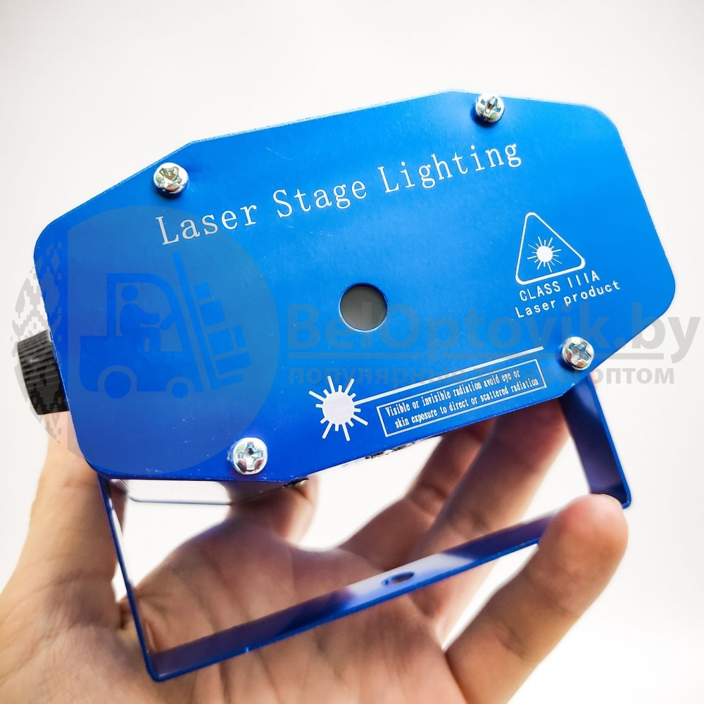 Галографический лазерный Mini проектор Звездное небо Laser Stage Laser Lighting, регулируемые скорость и - фото 10 - id-p93849781