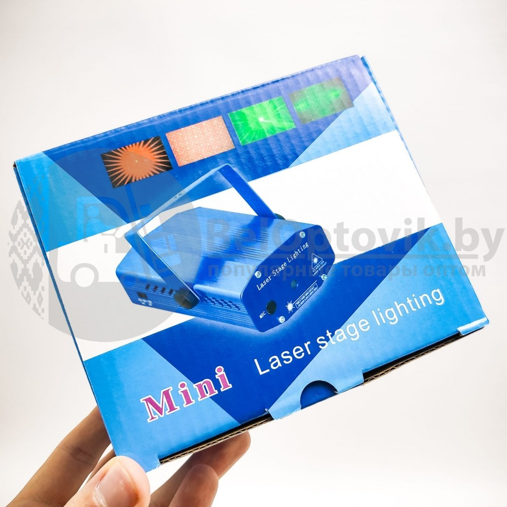 Галографический лазерный Mini проектор Звездное небо Laser Stage Laser Lighting, регулируемые скорость и - фото 6 - id-p109394385