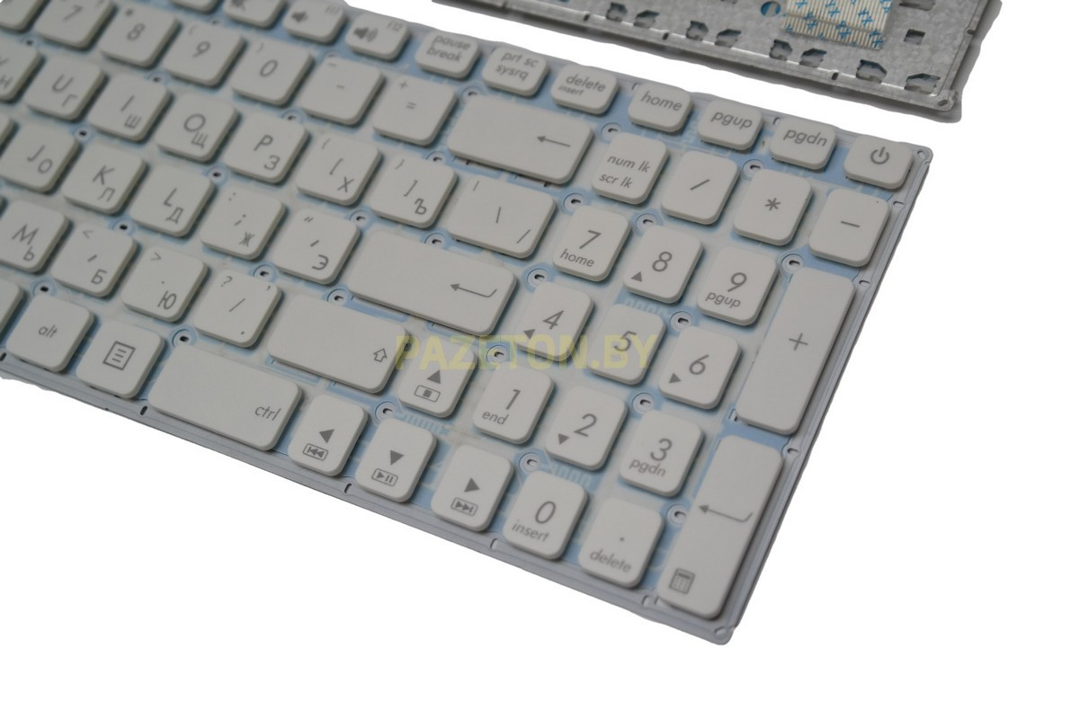 Клавиатура для ноутбука Asus x540 белая и других моделей ноутбуков - фото 2 - id-p118921671