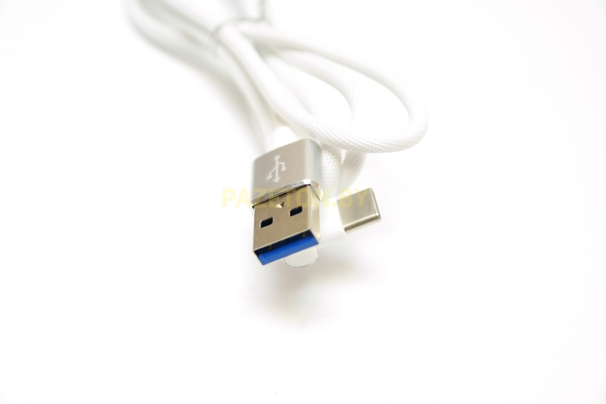 Дата-кабель USB-TYPE C 1 метр 90 градусов белый - фото 3 - id-p159802429