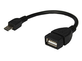 USB-кабель OTG micro USB на USB шнур 0,15M черный REXANT