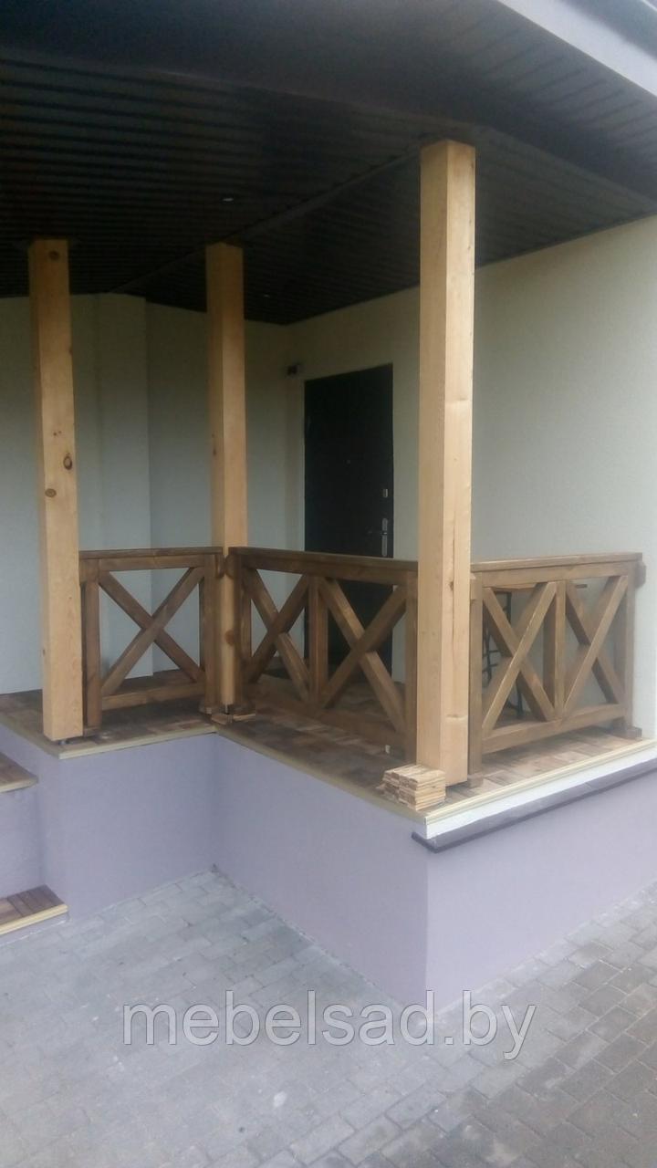 Перила-ограждение деревянное "Для Террасы,Балкона и Крыльца №29"
