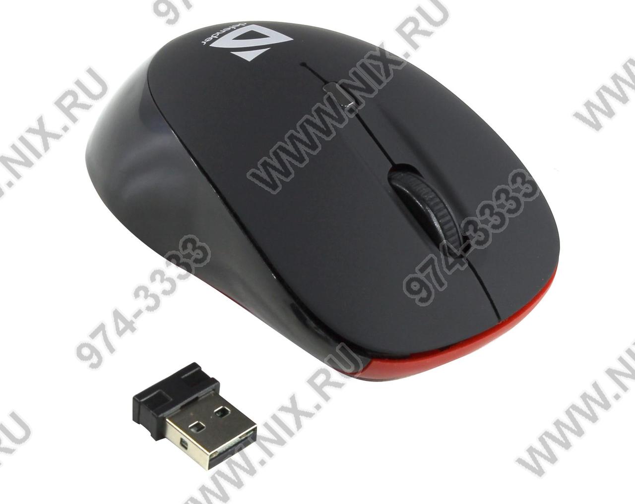 Defender Wireless Optical Mouse Dacota MS-155 Nano Black (RTL) USB 4btn+Roll 52155