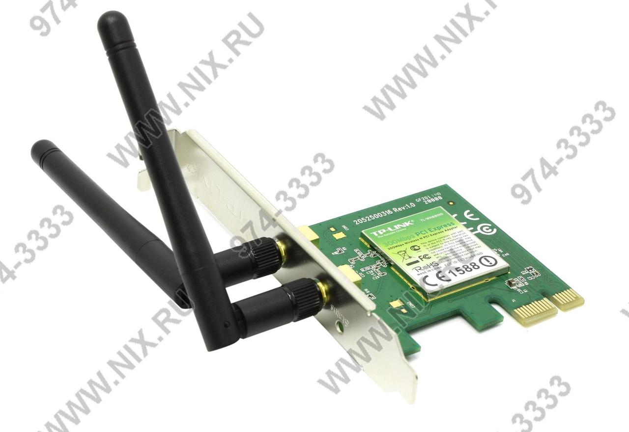 TP-LINK TL-WN881ND Wireless N PCI Express Adapter (802.11b/g/n, 300Mbps, 2x2dBi)