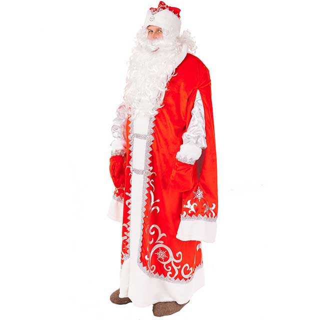 Карнавальный костюм "Дед Мороз Премиум" 3008 к-18(шуба, шапка, парик, борода, мешок, варежки) размер 182-54-56 - фото 1 - id-p167590689