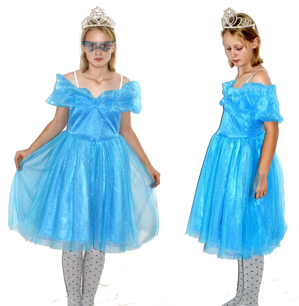 Платье нарядное с короной на 10-12 лет - фото 1 - id-p167593703