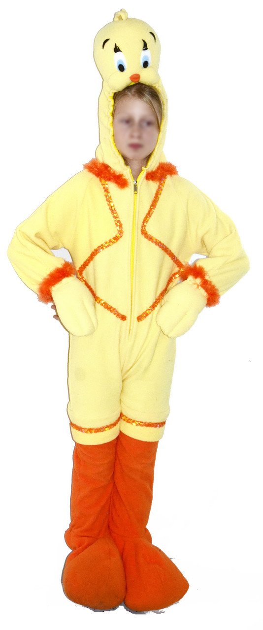 Костюм кигуруми карнавальный "Птенчик Твитти" на 8-10 лет - фото 3 - id-p167593711