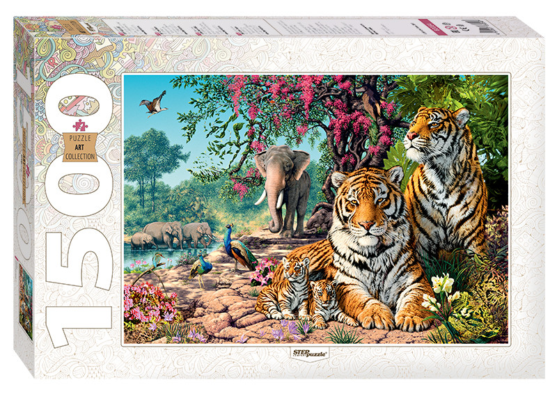 Мозаика "puzzle" 1500 "Тигры" - фото 1 - id-p167596103