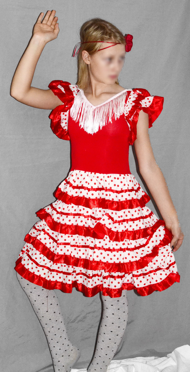 Костюм карнавально-танцевальный "Фламенко" на 9-11 лет - фото 2 - id-p167596162