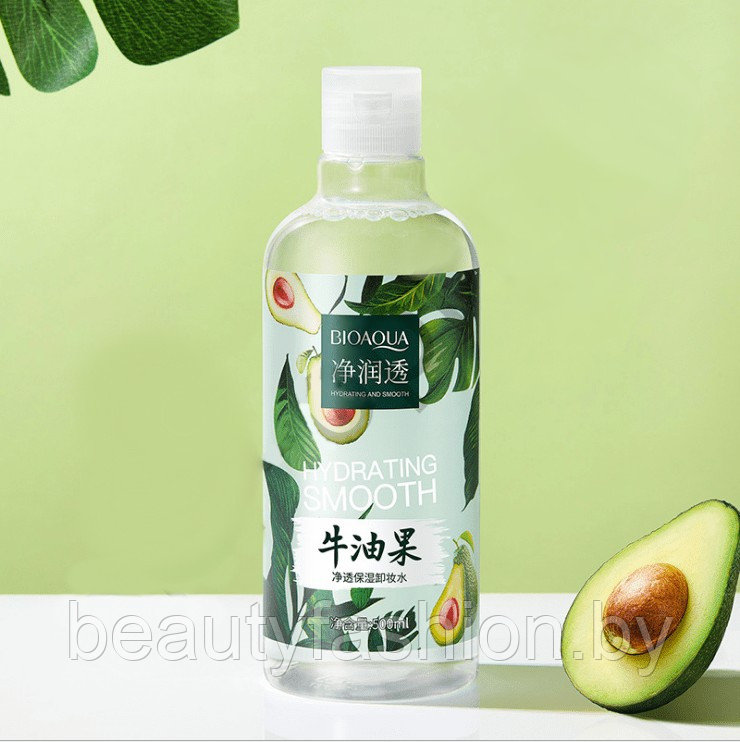 МИЦЕЛЛЯРНАЯ ВОДА C АВОКАДО И НИАЦИНАМИДОМ Gentle Make Up Removal Avocado Pure 500мл Bioaqua - фото 1 - id-p167596670