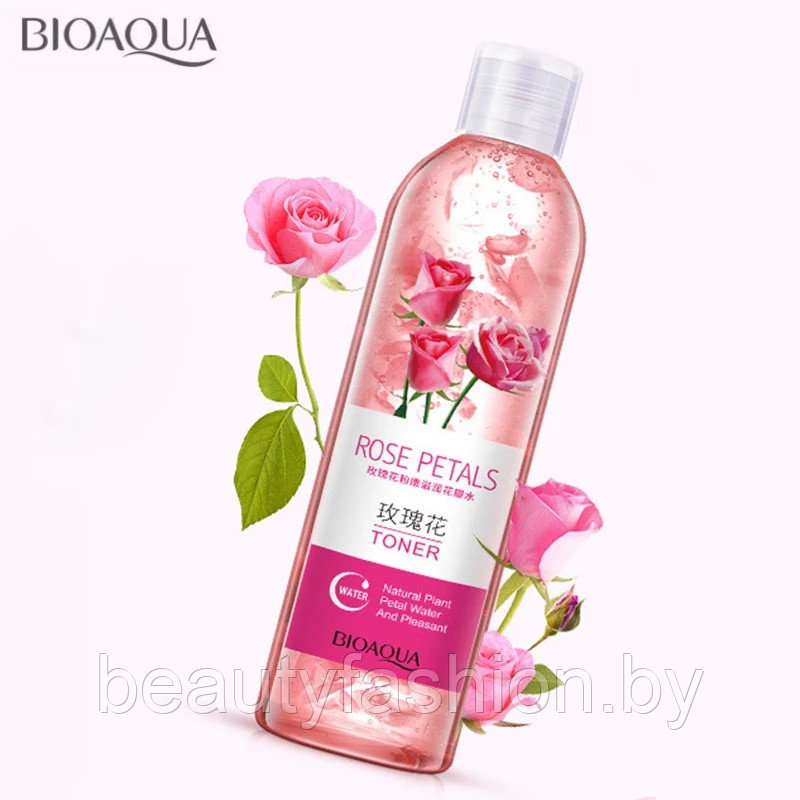 Тонер с лепестками розы Rose Petals Toner (250ml) Bioaqua - фото 1 - id-p167596681