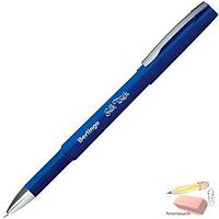 Ручка гелевая Berlingo Silk touch, 0,5 мм., прорезиненный корпус, синяя, арт.CGp_05122