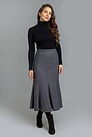 Женская осенняя серая большого размера юбка Mirolia 1003 серый 44р.