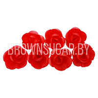 Вафельные Розы большие красные ( Россия, d=3,5 мм, 7 шт.)