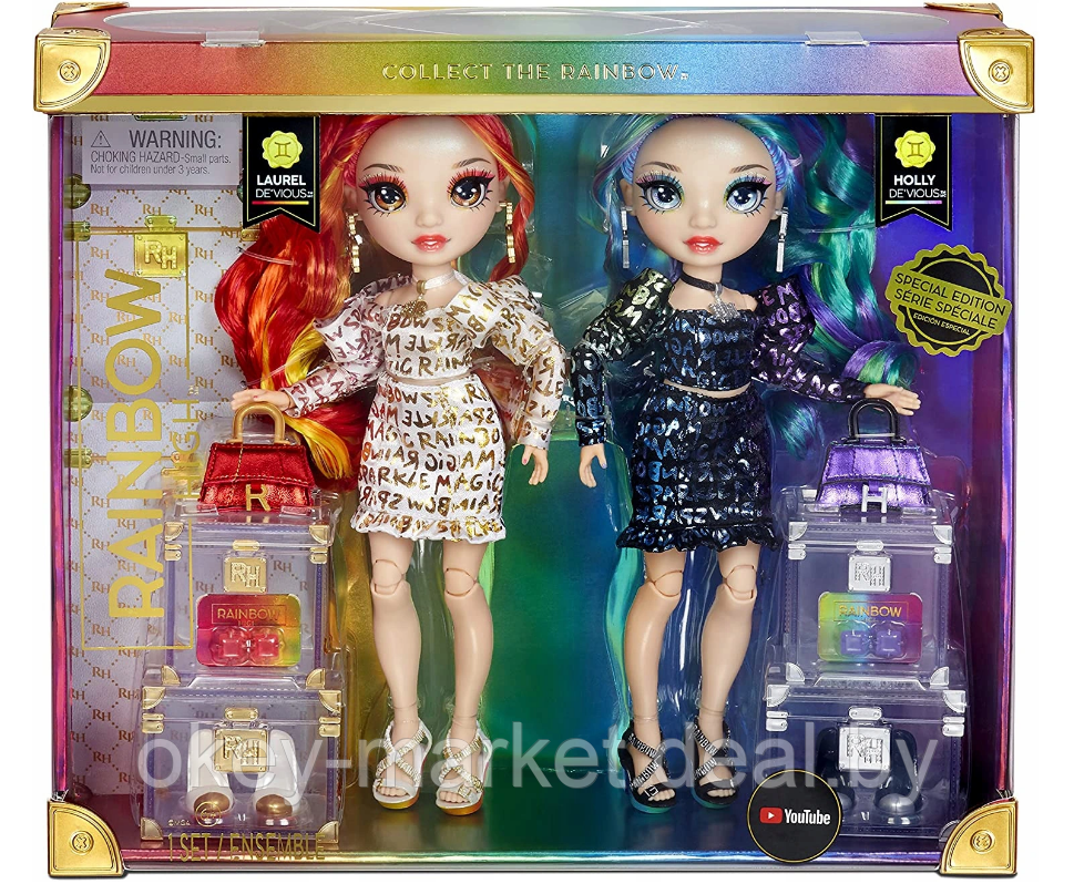 Набор из 2 кукол Rainbow High Лорел и Холли Девиус - фото 2 - id-p167609789