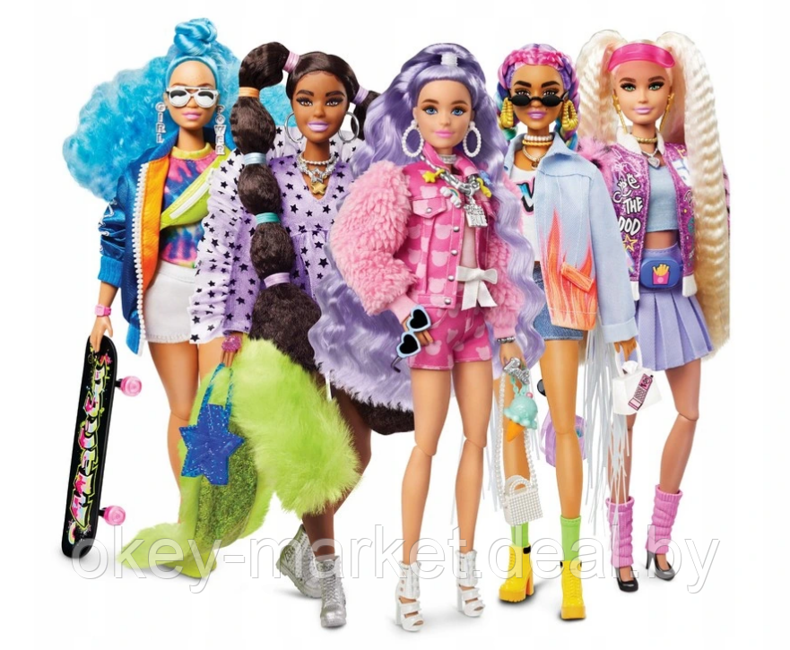 Кукла Barbie Экстра Милли Style Millie с фиолетовыми волосами GXF08 - фото 6 - id-p167610392