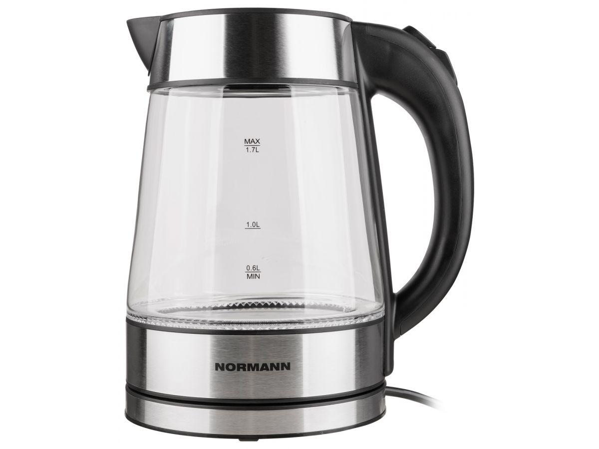 Чайник электрический NORMANN AKL-237 (2200 Вт; 1,7 л; стекло; подсветка) - фото 2 - id-p167610696