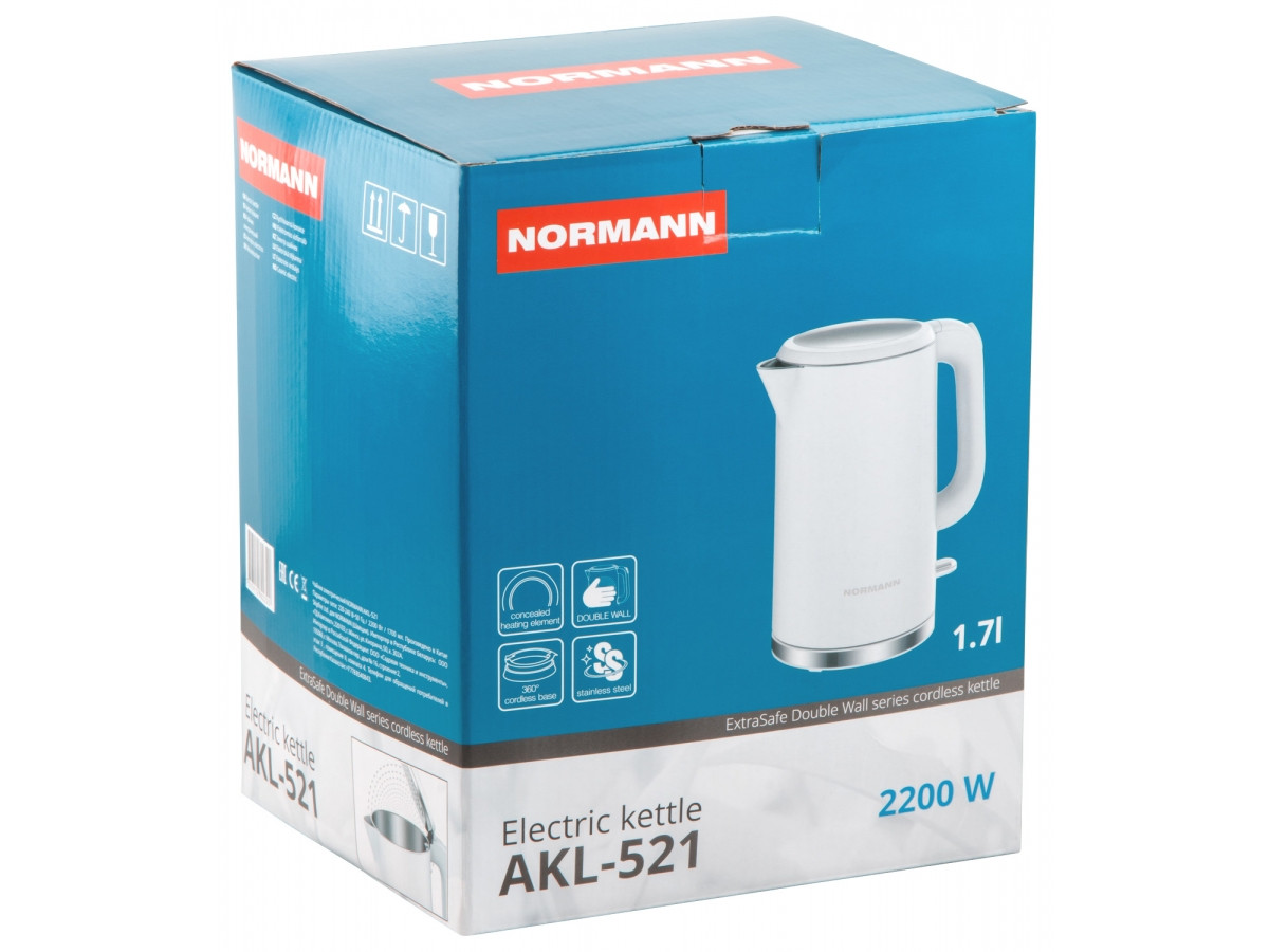 Чайник электрический NORMANN AKL-521 (2200 Вт; 1,7 л; двойн.стенки) - фото 8 - id-p167611426