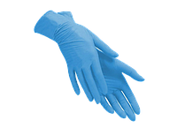 Перчатки нитриловые 100 штук/упак (70% нитрил, 30% винил), синие / черные