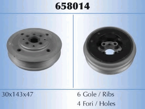 658014  MALO Шкив коленвала vw seat tdi 110cv 97-)